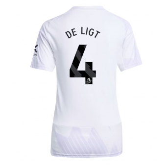 Billige Fotballdrakt Manchester United Matthijs de Ligt #4 Replika Bortedrakt Dame 2025-26 Kortermet